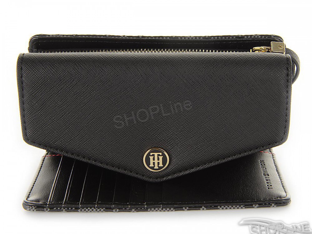Peňaženka Tommy Hilfiger Th Essential Large Zip W/Flap Jacquard - AW0AW03019901 – Obrázok 4