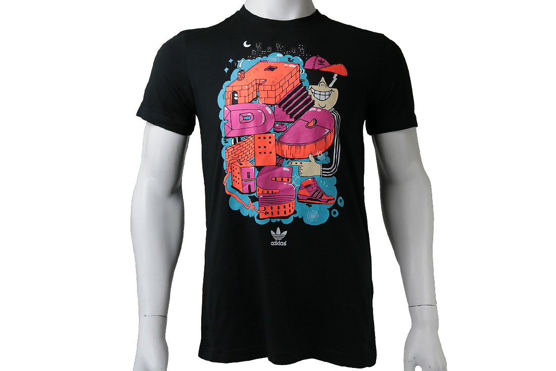 Tričko Adidas Graffiti Trefoil Tee - X34442