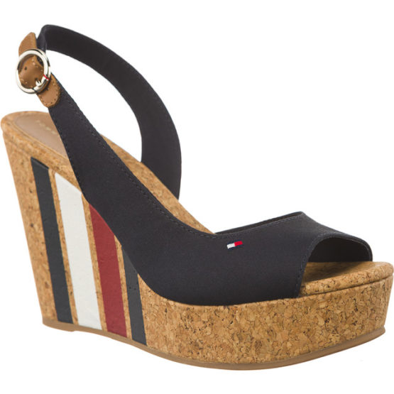 Sandále Tommy Hilfiger WEDGE WITH PRINTED STRIPES 403 - FW0FW02794-403