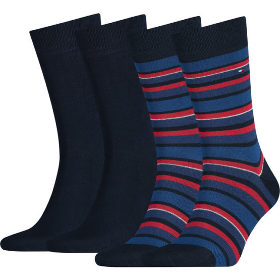 Ponožky Tommy Hilfiger Men Variation Stripe So 085 - 342010001-085