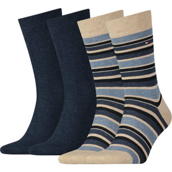 Ponožky Tommy Hilfiger Men Variation Stripe So 360 - 342010001-360