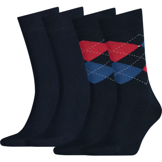Ponožky Tommy Hilfiger Men Sock Check 2P 085 - 391156-085