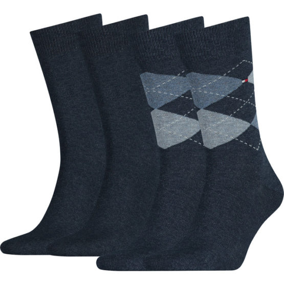 Ponožky Tommy Hilfiger Men Sock Check 2P 356 - 391156-356