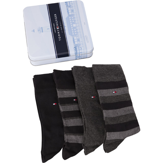 Ponožky Tommy Hilfiger MEN STRIPE BOX 4PACK 200 - 482002001-200 – Obrázok 2