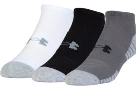 Under Armour HeatGear Tech No Show Socks 3-Pack 1312439-040