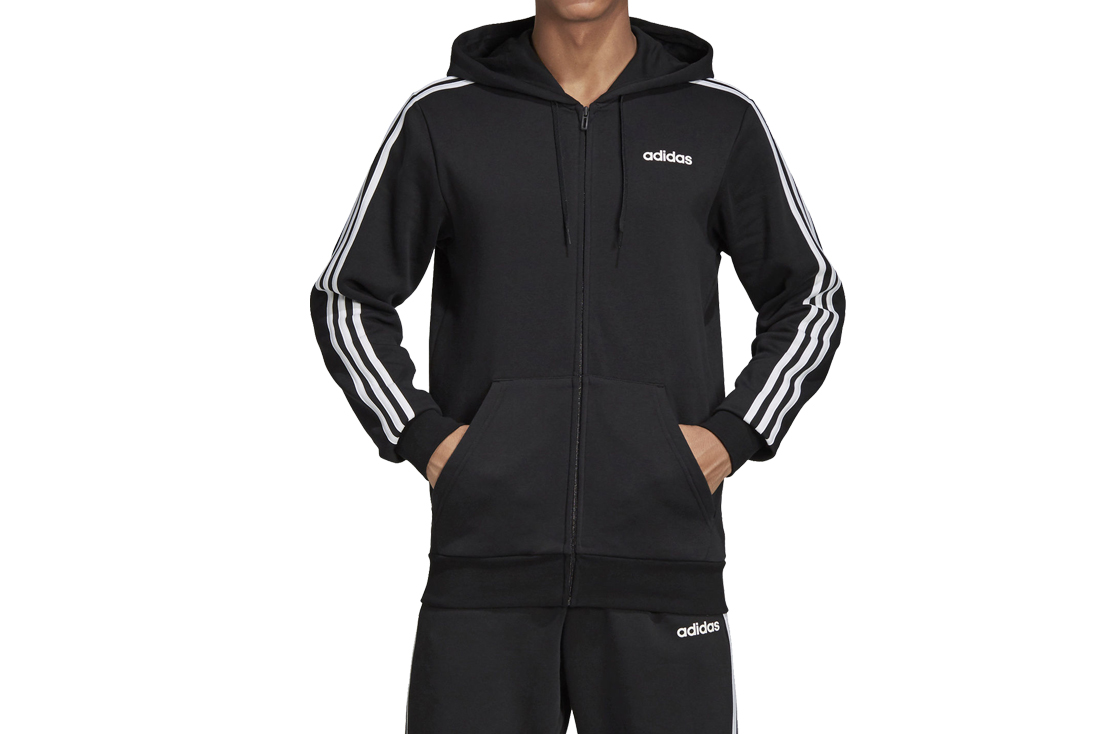 Pánska mikina Adidas Essentials 3-Stripes Fleece Hoodie DQ3101 – Obrázok 3