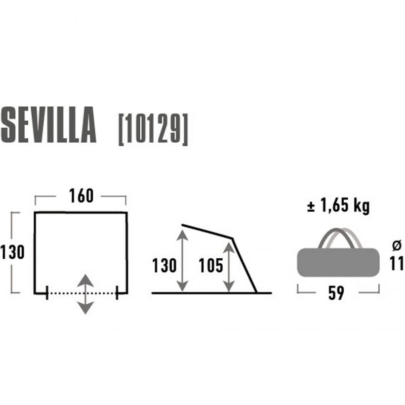 Plážový stan High Peak Sevilla blue gray 10129 – Obrázok 3