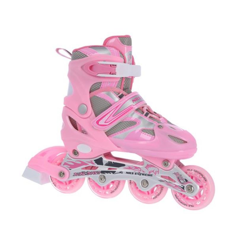 Kolieskové korčule Nils Extreme 2 in 1 Pink veľkosť 31-34 NH18366 A – Obrázok 2
