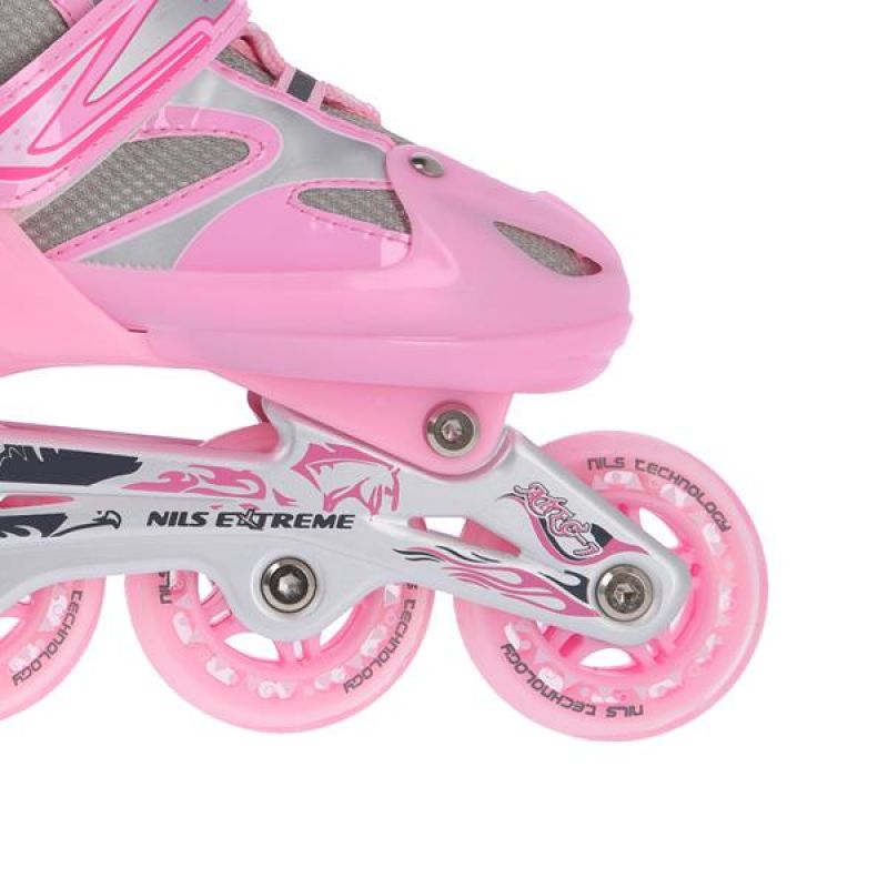 Kolieskové korčule Nils Extreme 2 in 1 Pink veľkosť 35-38 NH18366 A – Obrázok 3