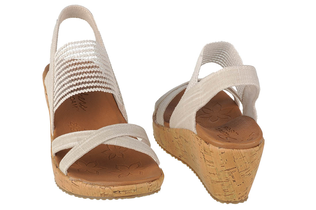 Sandále Skechers Beverlee High Tea 31723-NAT – Obrázok 5