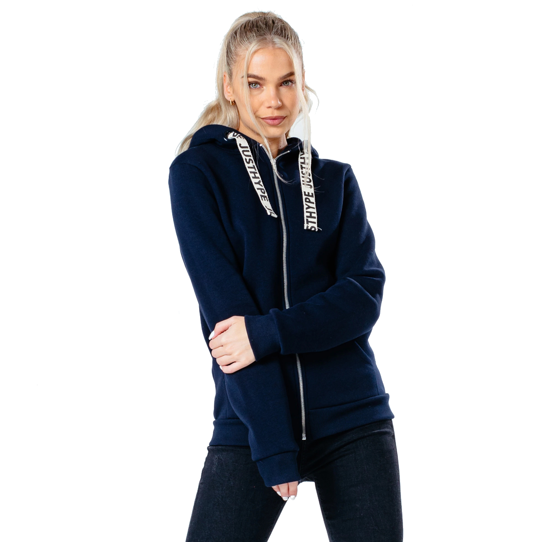 Mikina Justhype Drawstring Zip Hoodie HYPWOMHOOD003 – Obrázok 2