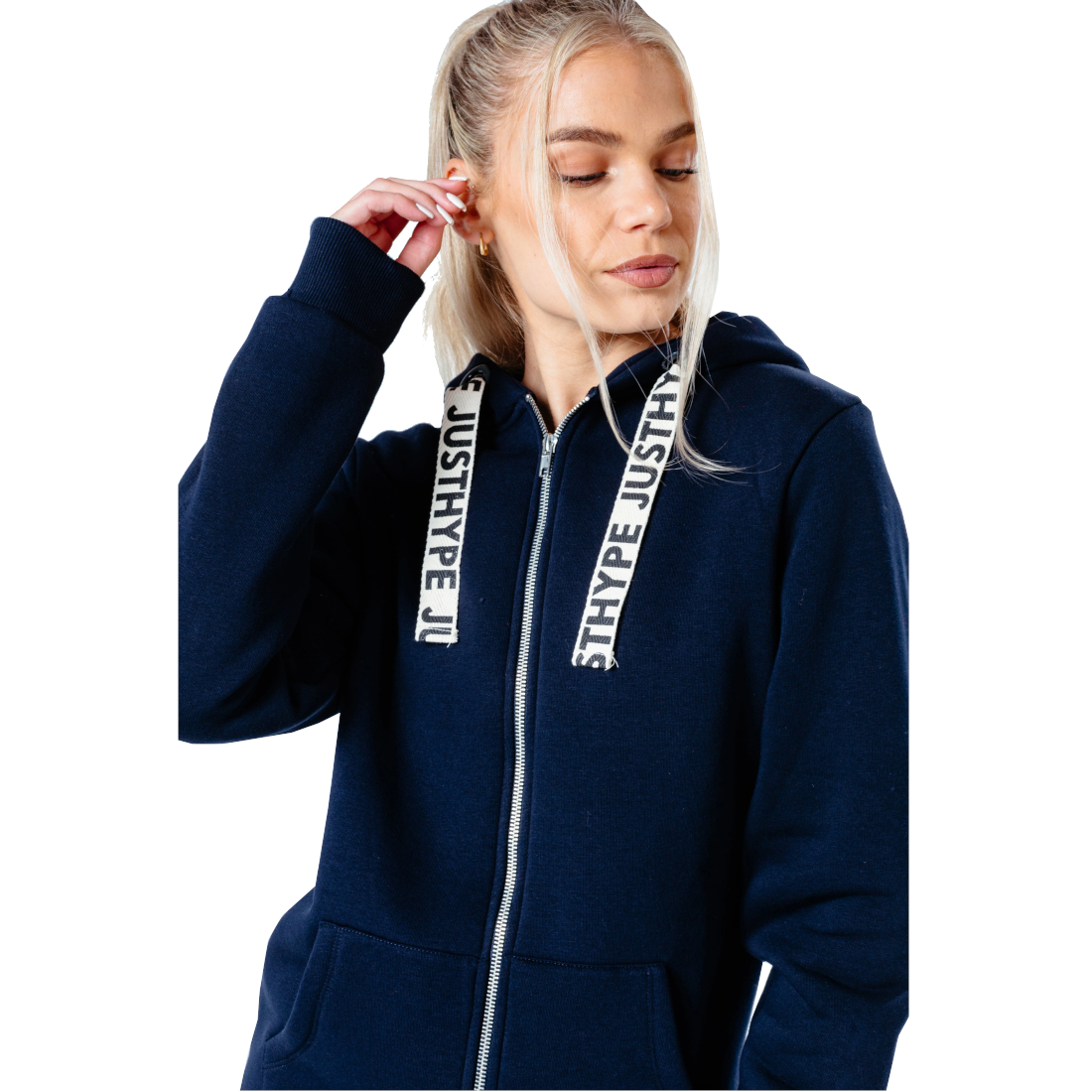 Mikina Justhype Drawstring Zip Hoodie HYPWOMHOOD003 – Obrázok 4