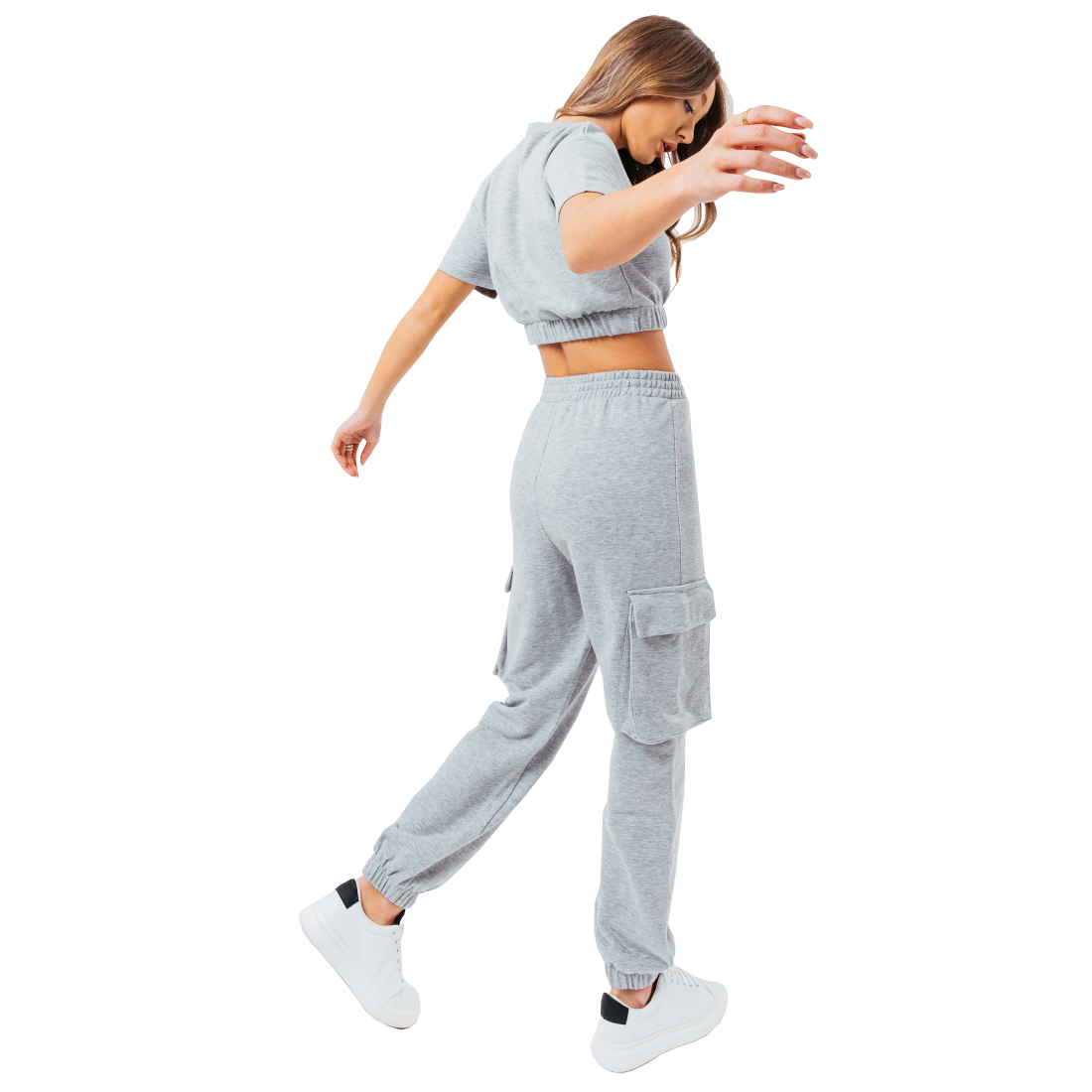 Súprava Justhype Sweat Crop T-Shirt-Cargo Joggers LABON004 – Obrázok 2