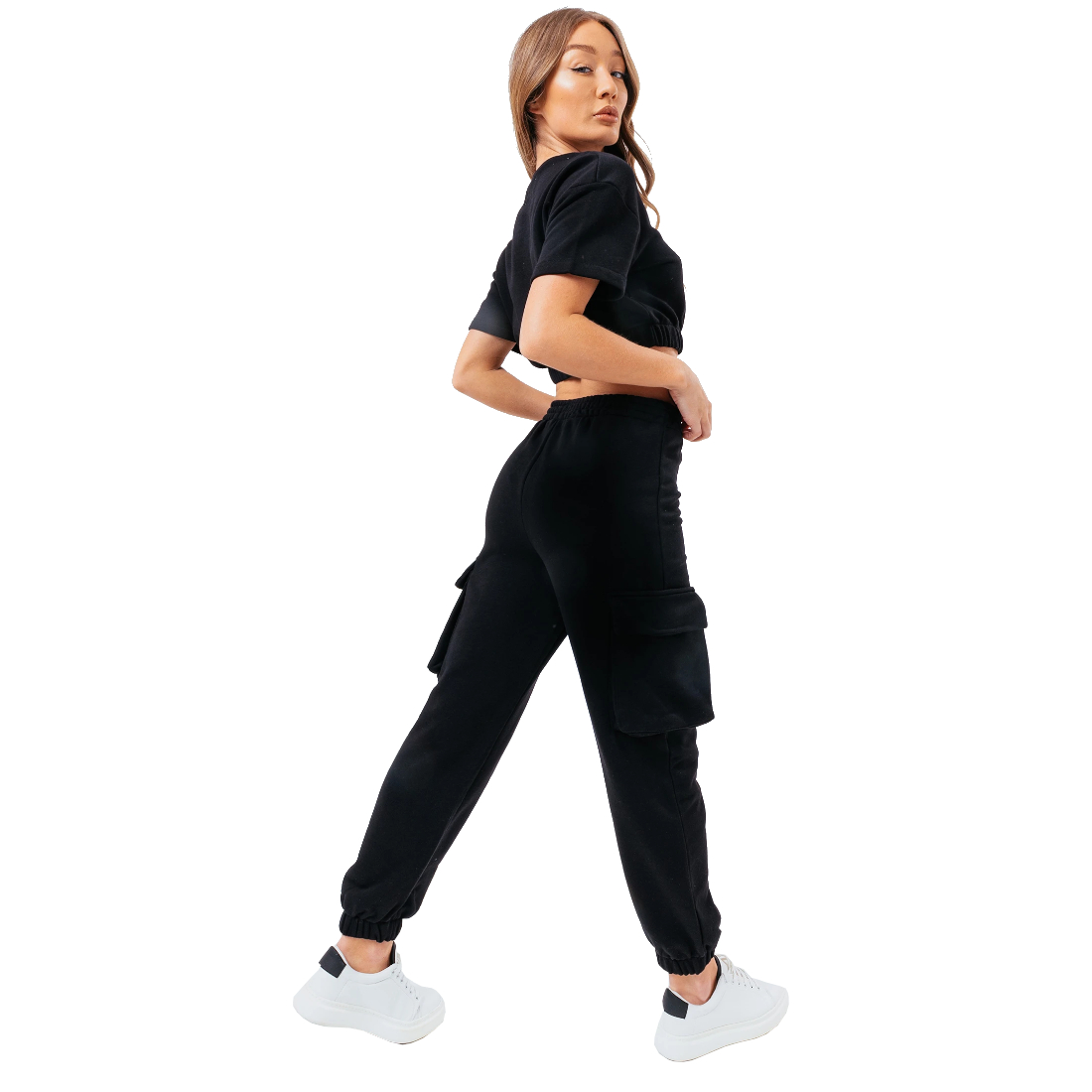 Súprava Justhype Sweat Crop T-Shirt-Cargo Joggers LABON005 – Obrázok 3