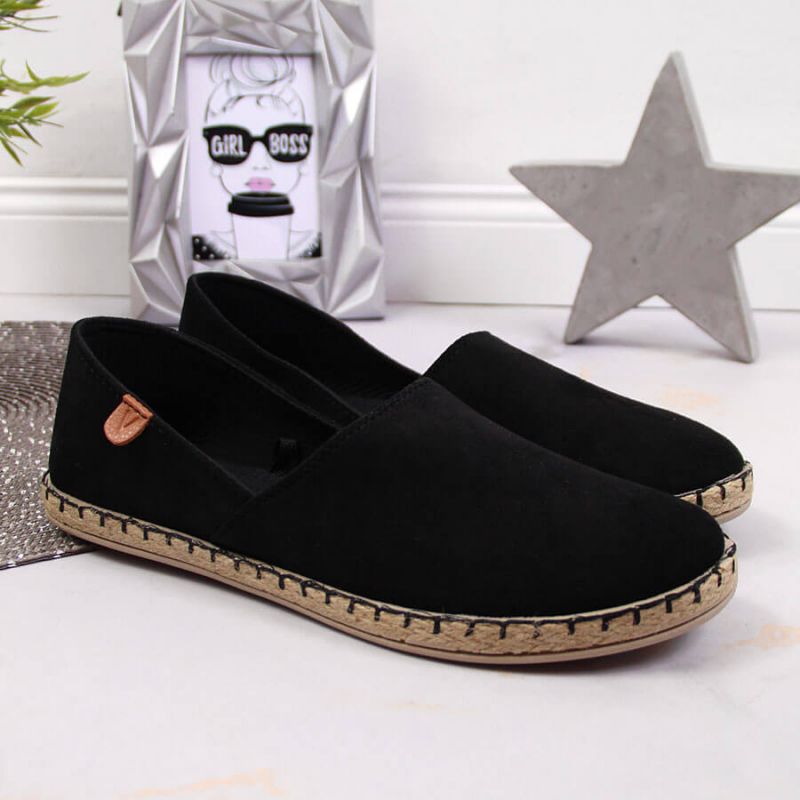 Čierne espadrilky so strihom Vinceza W JAN82A – Obrázok 2