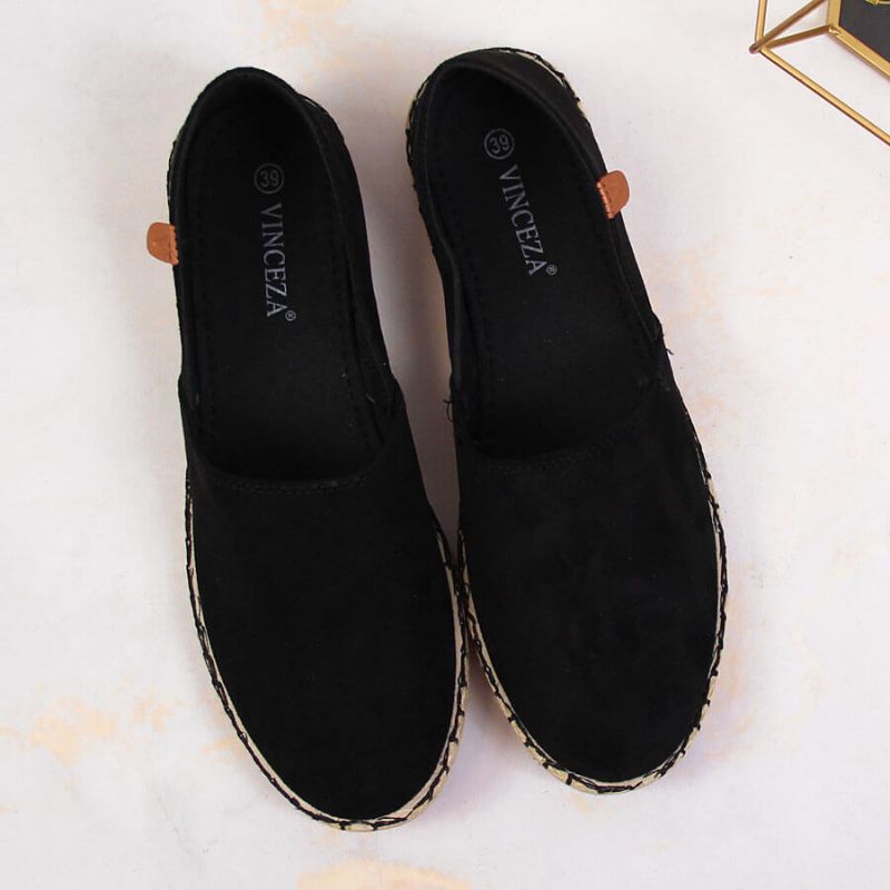 Čierne espadrilky so strihom Vinceza W JAN82A – Obrázok 3