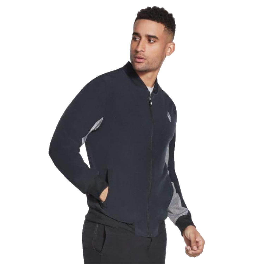 Mikina Skechers Skechweave Premium Bomber M1JA126-BLK – Obrázok 3