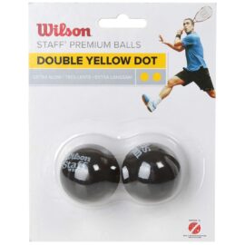 Wilson Staff Squash Double Yellow Dot 2 Pack Ball WRT617600