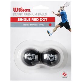 Loptičky na squash Wilson Staff Squash Red Dot 2 Pack Ball WRT617700 – Obrázok 2