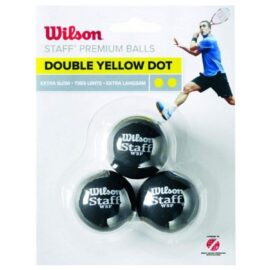 Wilson Staff Squash Yellow Dot 3 Pack Ball WRT618300