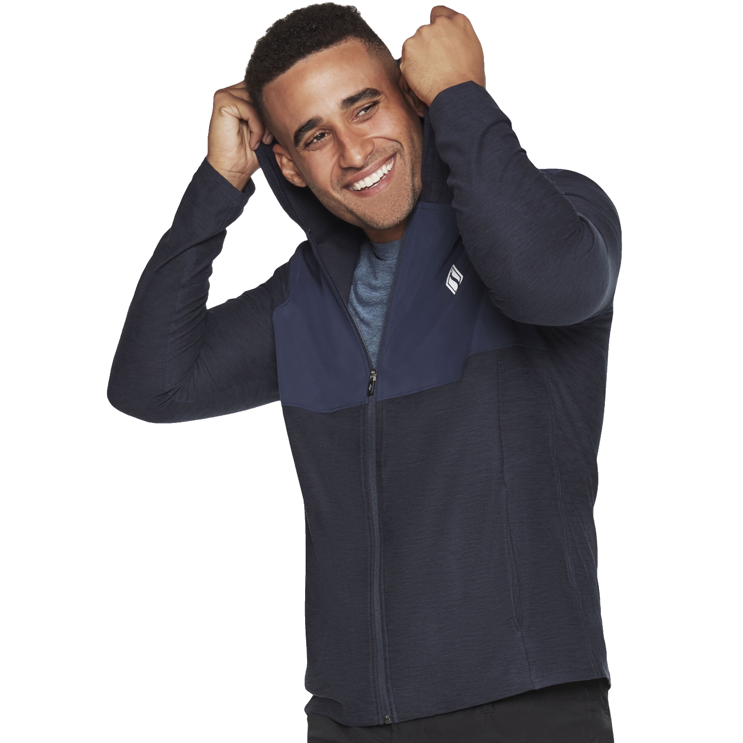 Mikina Skechers Ultra Go Lite Full Zip Hoodie MJA268-NVY – Obrázok 3