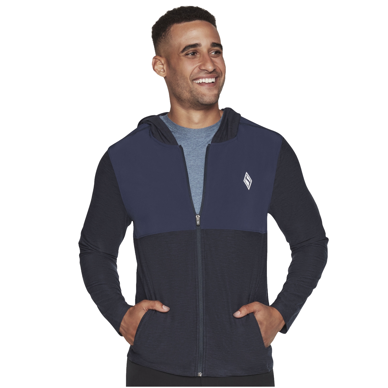 Mikina Skechers Ultra Go Lite Full Zip Hoodie MJA268-NVY – Obrázok 4