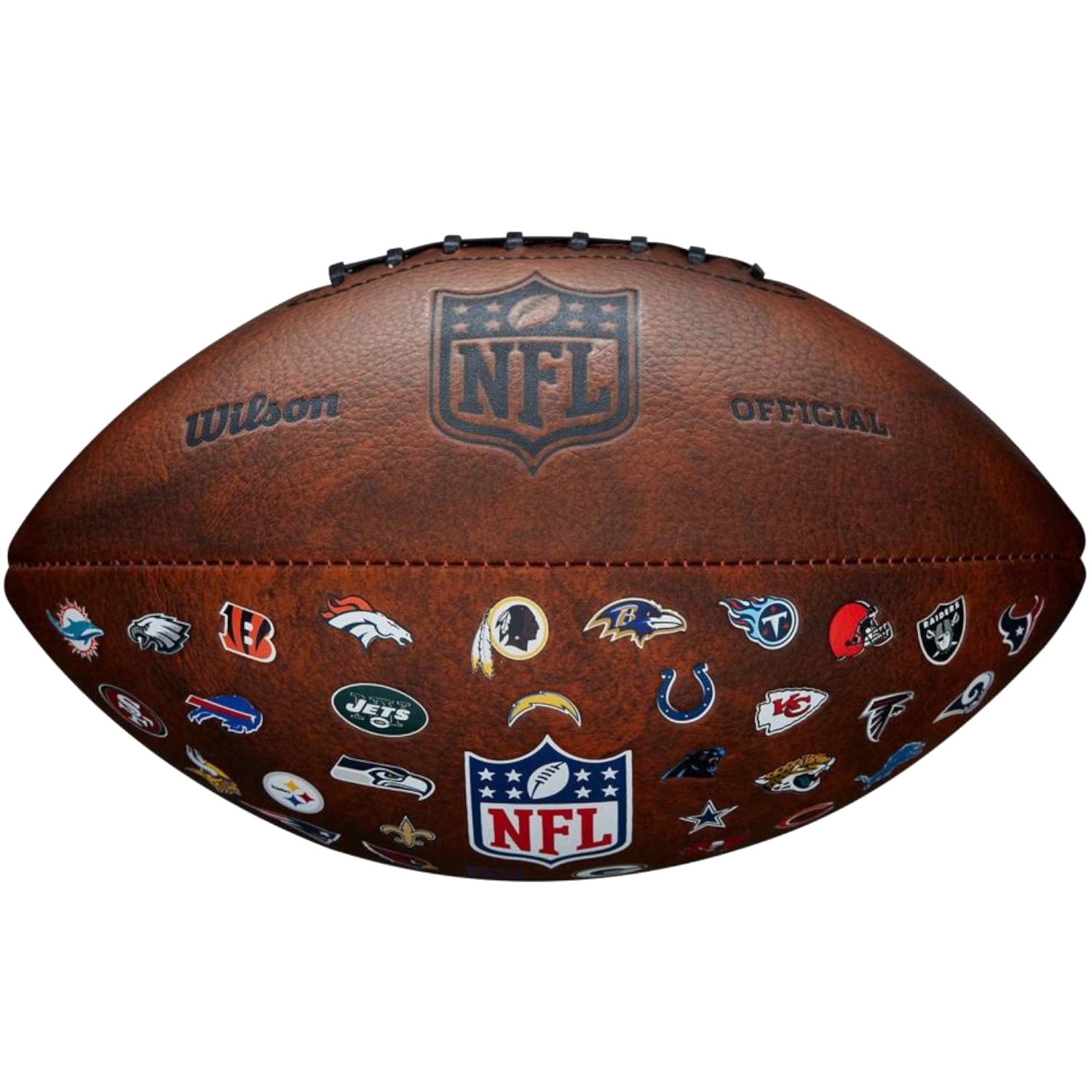 Rugby šiška Wilson NFL JR Throwback FB 32 Team Logo Ball WTF1534XBNFL – Obrázok 2