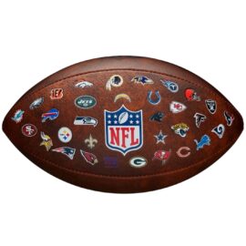 Wilson NFL JR Throwback FB 32 Team Logo Ball WTF1534XBNFL