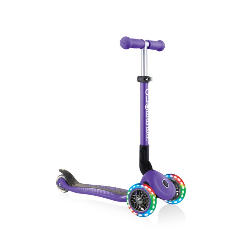 Trojkolka Globber Foldable Lights Violet Jr 437-103 – Obrázok 2