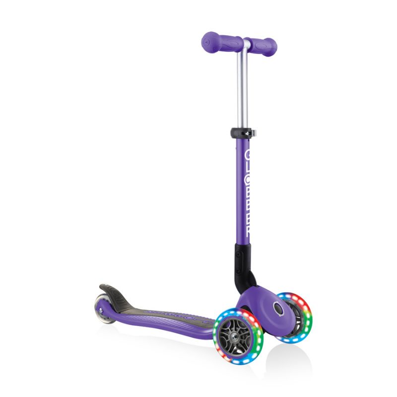 Trojkolka Globber Foldable Lights Violet Jr 437-103 – Obrázok 3